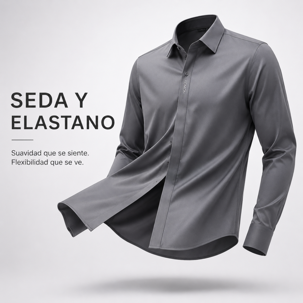 [Llevate 5 y Pagá 3] Camisa Masculina Elite de Seda Fría y Elastano (¡Estilo Premium!)