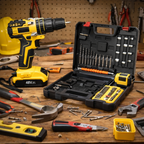 Kit Furadeira e Parafusadeira Sem Fio MaxPro 48V Completo + Maleta de Acessórios e 2 Baterias Grátis