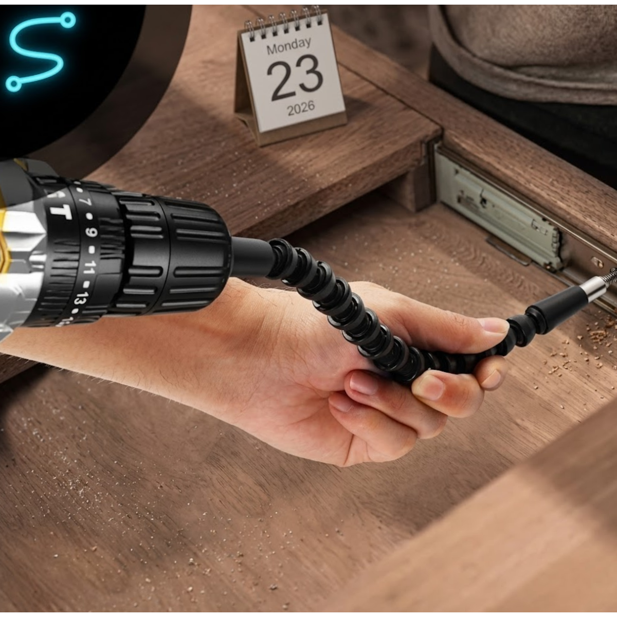 Kit Furadeira e Parafusadeira Sem Fio MaxPro 48V Completo + Maleta de Acessórios e 2 Baterias Grátis