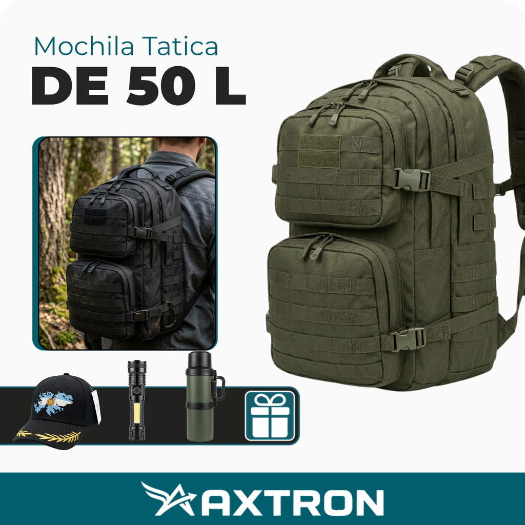 [ÚLTIMAS UNIDADES] Mochila Tática Militar 50L Impermeável + 3 Brindes Exclusivos | Tudo o que um Homem Preparado Precisa