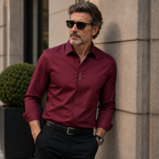 [Llevate 5 y Pagá 3] Camisa Masculina Elite de Seda Fría y Elastano (¡Estilo Premium!)
