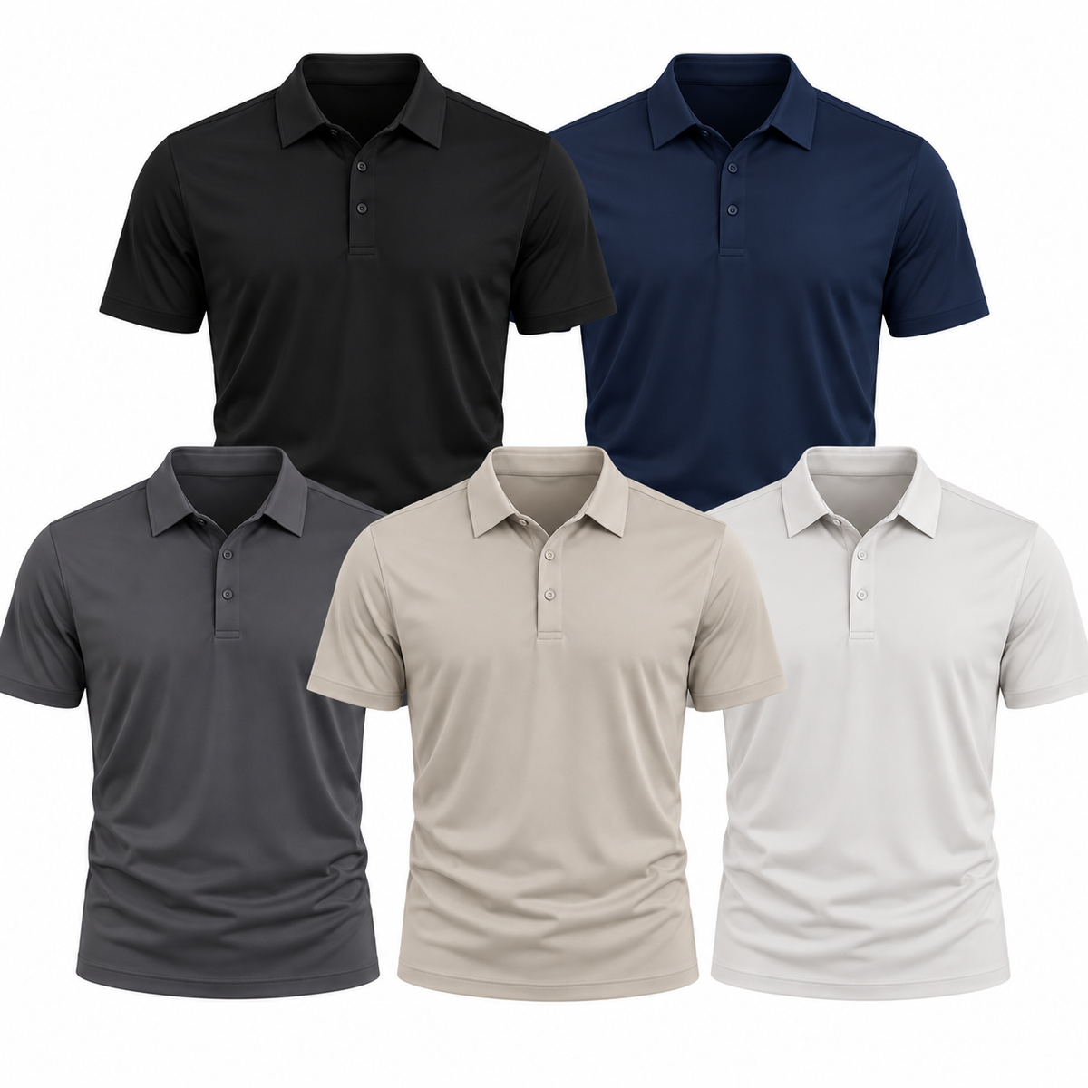 [Compre 3 Leve 5] Camisa Polo Masculina Lux | Tecido Gelado Tecnológico com Elasticidade