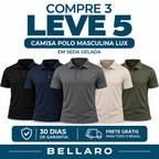 [Compre 3 Leve 5] Camisa Polo Masculina Lux | Tecido Gelado Tecnológico com Elasticidade