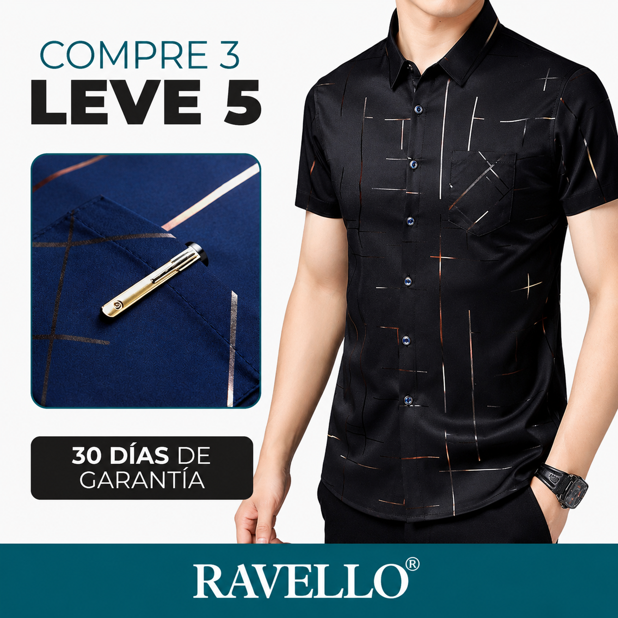 [Leve 5 e Pague 3] Camisa Masculina Lunox em Algodão Premium | Conforto e Elegância