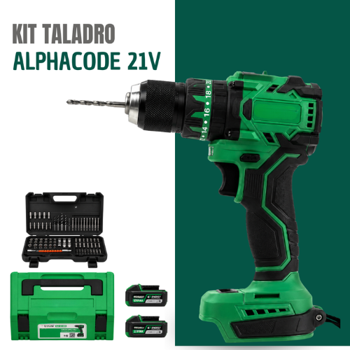 Kit Furadeira e Parafusadeira Sem Fio Completo + 2 Baterias e Maleta de Acessórios Grátis