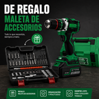 Kit Furadeira e Parafusadeira Sem Fio Completo + 2 Baterias e Maleta de Acessórios Grátis