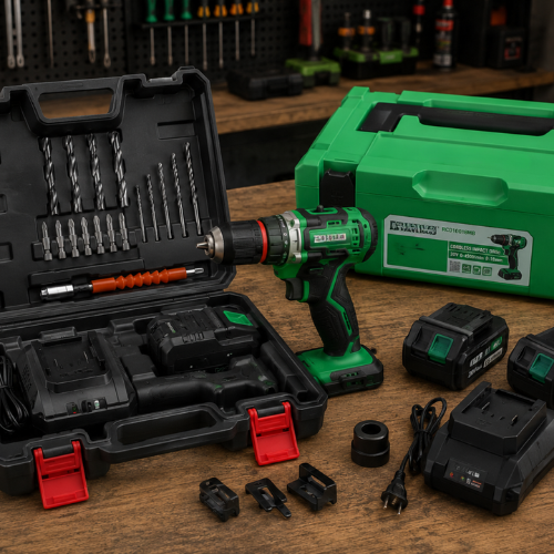 Kit Furadeira e Parafusadeira Sem Fio Completo + 2 Baterias e Maleta de Acessórios Grátis