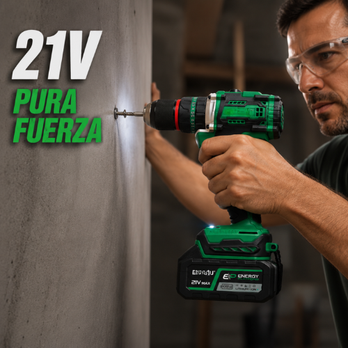 Kit Furadeira e Parafusadeira Sem Fio Completo + 2 Baterias e Maleta de Acessórios Grátis