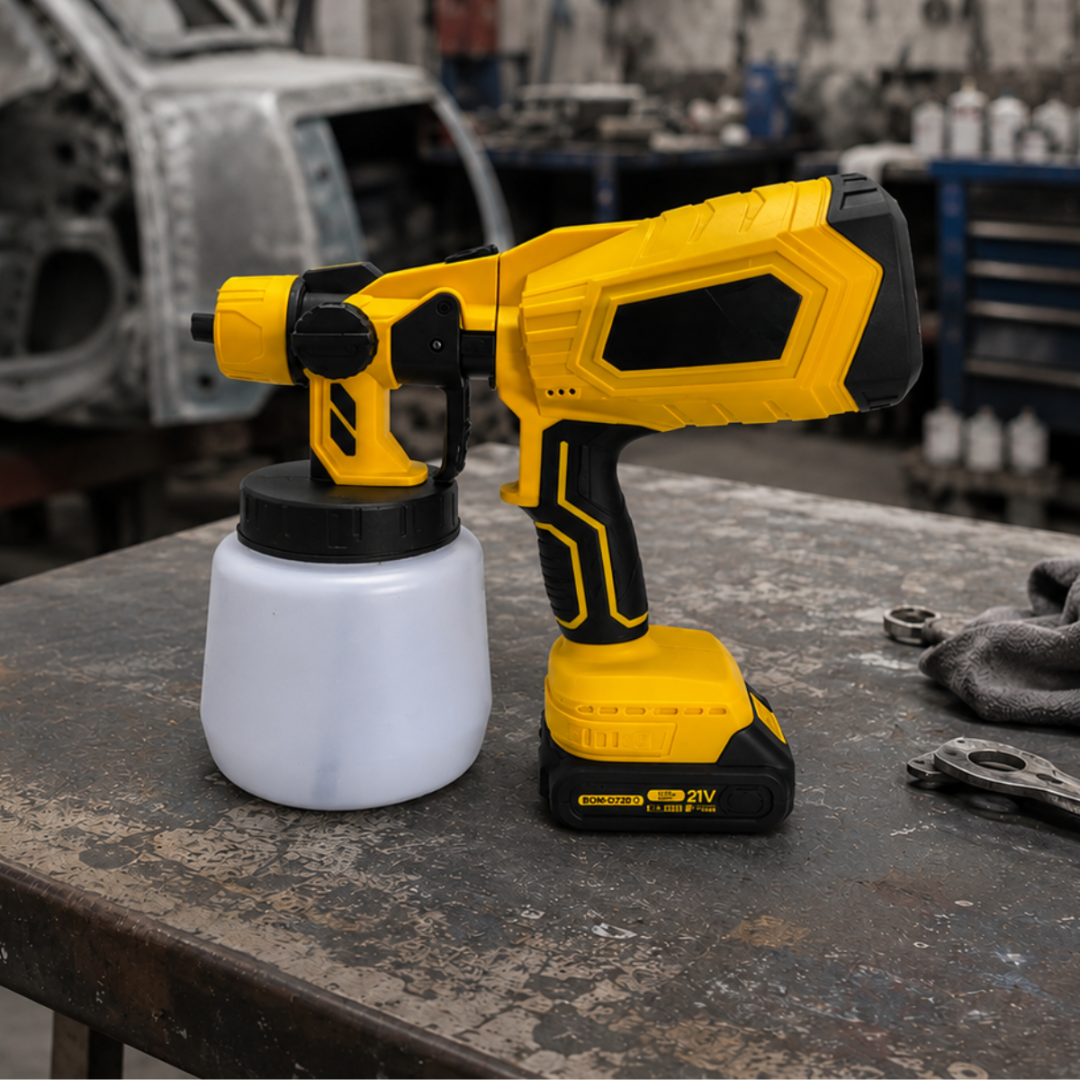 Pistola de Pintura Elétrica Sem Fio 1200ml Bivolt + 2 Baterias Extras Grátis