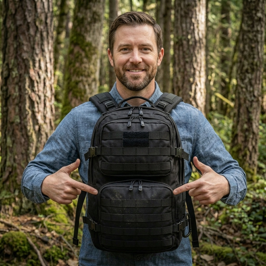 [ÚLTIMAS UNIDADES] Mochila Tática Militar 50L Impermeável + 3 Brindes Exclusivos | Tudo o que um Homem Preparado Precisa